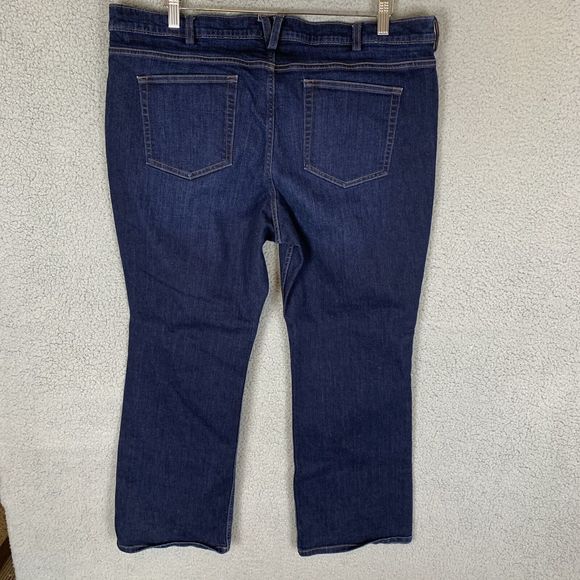 Duluth Trading Jeans Womens 18x28 Straight Fit Blue Denim Stretch - Picture 3 of 8